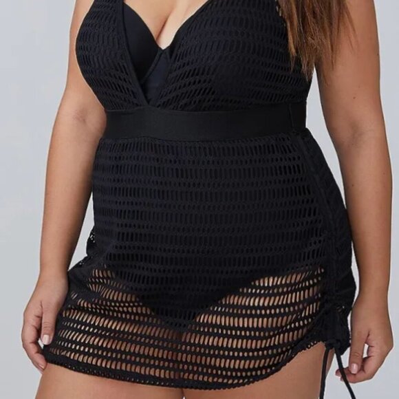 Lane Bryant Swim by Cacique Black  One Piece Swimsuit w/ built in bra - Picture 1 of 5